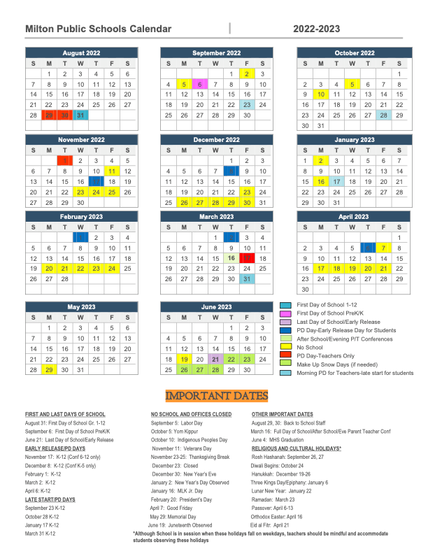 Mps Calendar Early Start Customize And Print